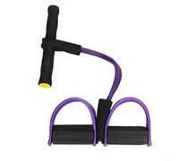 2 tubi di tensione corda pedale fascia resistenza elastica esercizio sit up trazione con maniglia, fitness trimmer shaper for gambe Per Fitness(Purple)