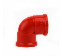 2 tubi rossi in UPVC da 50 cm per irrigazione da giardino e approvvigionamento idrico fai da te, adatti a 20-50 mm di diametro esterno (50 mm x 2 pezzi a gomito in PVC)