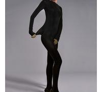 2) Tuta da uomo Body Leotard nero/colore pelle/caffè/rosa manica lunga