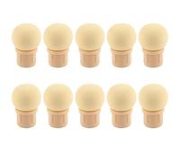 2 Types 10pcs Replaceable Sponge Head Glitter Powder Dotting Pen Brush Nail Art Tool Sponge Head Double Head Sponge Nail Art Brush Head for DIY nails-art and Gradient Nail Design (Round Head)