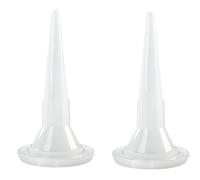 2 ugelli per sigillatura in plastica per colla strutturale, bocca di ricambio per sigillante morbido e adesivo per vetro, bianco
