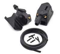 2 Ugelli Spruzzatori D'acqua Universali Per Tergicristalli Auto Con Braccio Da 8/9 Mm Regolati A 4 Vie Con Tubo Flessibile Per Pompa