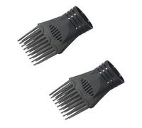 2 ugelli universali per acconciature, colore nero, alla moda, per lisciare e districare i capelli fini, ricci, naturali, asciugacapelli e accessori, accessori per asciugacapelli