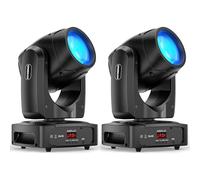 2 unità 150W Teste Mobili LED Luce da Discoteca Luci Palco RGBW con Prisma Effetto per Feste, Natale, Halloween, Spettacoli, Bar, Club