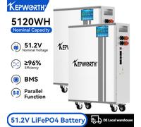 2 Unità 5.12kWh 51.2V 100Ah LiFePO4 Batteria Litio Accumulatore di Corrente...
