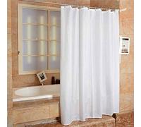 2 ur door Tenda da doccia in poliestere, resistente alla muffa e alla muffa, con 12 ganci, impermeabile e lavabile, per un bagno fresco e pulito, 180 x 180 cm, colore: bianco puro
