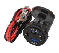 2-USB PD Type-C Car Charger Outlet Socket Adapter QC3.0 Fast Charging Panel Plug