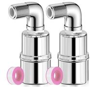 2 valvole a galleggiante 3/4", in acciaio inox 304, valvola automatica di controllo del livello dell'acqua, valvola galleggiante per serbatoio dell'acqua, piscina con nastro di tenuta del rubinetto