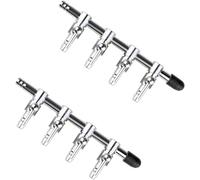 2 valvole a leva per il controllo del flusso d'aria a 4 vie con connettore per tubo aereo per acquario, accessori per pompe ad aria, 2 pezzi