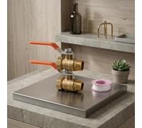 2 valvole a sfera in ottone G1/2 e G3/4 con meccanismo a leva per regolazione del flusso in attrezzature per piscina, impianti da bagno e linee d'acqua camper (4 punti)