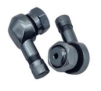2 valvole angolari in alluminio per moto, colore grigio antracite, 11,3 mm