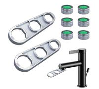 2 valvole di montaggio per aeratore M16/M18/M20/M22/M24/M28, in lega di zinco, con 6 regolatori