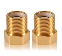 2 valvole di ritegno in ottone da 1/2", DN15, con filettatura interna e filettatura esterna, valvola di ritorno da 1/2", valvola di ritegno per tubo dell'acqua (filettatura esterna, 1/2 pollici)