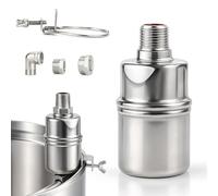 2 valvole galleggianti da 1/2 pollice, regolazione automatica del livello dell'acqua: serbatoi per piscine autoportanti in acciaio inox 304, valvole per il nuoto per bevande e distillazione del