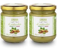 2 Vasetti - Crema di Pistacchio con il 40% di pistacchi di Sicilia, ideale per la colazione, ma soprattutto per farcire dolci - 2x190g