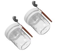 2 vasetti di avena notturna, contenitori ermetici per la colazione, per