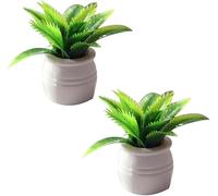 2 vasi decorativi per casa delle bambole in miniatura verde in vaso, modello bonsai per casa delle bambole, accessori decorativi, scala 1:12, modello di pianta in miniatura, decorazione fai da te