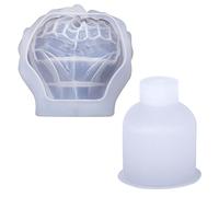 2 vasi flessibili per piante, decorazioni per scrivania da giardino | Calcestruzzo in silicone per la produzione manuale, giardinaggio, fioriere, artigianato in vaso di fiori
