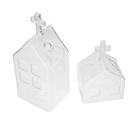 2 vasi in per la religione cristiana, per scrivania, a forma di chiesa,