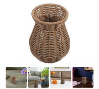 2 vasi in rattan intrecciato: vasi decorativi in stile fattoria, portafiori