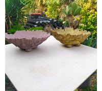 2 Vasi Per Bonsai Suiseki Effetto Roccia Costruiti A Mano In Polvere Di Marmo