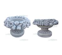 2 Vasi Vaso in cemento e marmo cesto frutta ciotola per fiori colonna coppia
