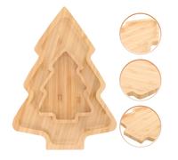 2 vassoi a forma di albero di Natale, vassoi in legno per servire il sushi,