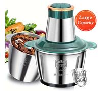 2 Velocità In Acciaio Inox 304 Chopper Elettrico Tritacarne Tritacarne Robot Da Cucina Affettatrice Verdura Cibo Chopper Affettatrice di Carne Macchina 3L