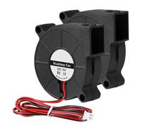 2 ventole 5015 da 50 mm, 5 V, con doppio cuscinetto a sfera, turbina senza spazzole, 50 mm x 15 mm, ventola a 2 pin per stampante 3D e altri piccoli elettrodomestici, ricambio per riparazione serie