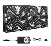 2 Ventole da 120 mm, ventola PC 12 V con controllo velocità, AC 100-240 V, ventola a doppio cuscinetto a sfera, ventola assiale, ventola silenziosa per PC, computer