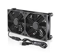 2 ventole di raffreddamento USB da 120 mm, 240 mm, flusso d’aria elevato, con controllo della velocità, per PS4, Xbox, TV Box, DVR, PC e ricevitore