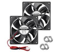 2 ventole per computer 9225, 92 mm x 92 mm x 25 mm, 2 pin, DC 12 V, 2 pin, per stampante 3D, per progetti di raffreddamento fai da te (doppia sfera 24 V, 2 pin)