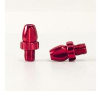 2 viti di regolazione della leva del freno per bicicletta, M10, compatibili con bulloni di regolazione del cavo, per vari tipi di freno, tra cui disco, pinza e freni a V (rosso)