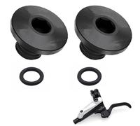 2 viti di sfiato per bicicletta O-ring tappo dell'olio per corpo della bicicletta in lega di titanio TC4 M5 X 10 mm, compatibili con Shimano XT SLX Zee Deore LX (nero)