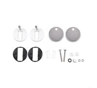 2 viti in acciaio inox per cerniere e bulloni di fissaggio per coperchi WC standard, con perno di diametro 8 mm, compatibili con WC da appendere a parete (55 mm)