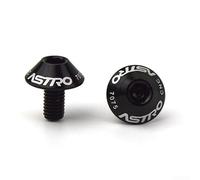 2 viti per portaborraccia in lega di alluminio 7075, adatte per mountain bike e bici da strada, M5 x 12, set di bulloni per un'installazione sicura degli accessori della bici (nero)