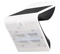 2 W LED luce solare da parete intelligente luce giardino lampada da esterni con sensore di movimento, bianco 2.00W