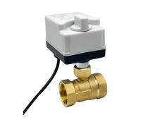2 Way Brass Motorized Ball Valve DN15-DN50 3-Wire 2-Control Electric Actuators With Manual Switch 220V 12V 24V(DN32,24VDC)