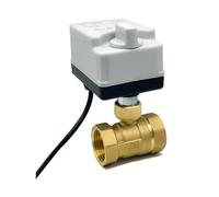 2 Way Brass Motorized Ball Valve DN15-DN50 3-Wire 2-Control Electric Actuators with Manual Switch 220V 12V 24V(DN15,24VDC)