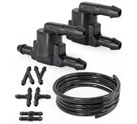 2-way Universal Check Valves Extension kit for Front Back Windshield washer system compatible with Trucks Vans Cars, Toyota Lexus Nissan Ford and others - Wiper sprayers Check Valves set