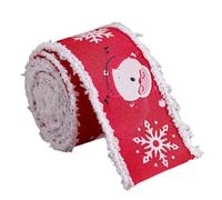 2. Winter-Themed Flexible Ribbon With Recyclable And Snowflake Engravings For Christmas And Home Decor Print Gift Wrapping Ribbon