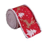 2. Winter-Themed Flexible Ribbon With Recyclable And Snowflake Engravings For Christmas And Home Decor Print Gift Wrapping Ribbon