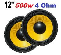 2 WOOFER ALTOPARLANTI SUB 500W 12" (31 CM) 4 Ohm UNIVERSALI CASSE AMPLIFICATE