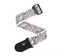 2" Woven Guitar Strap, Paisley - White, by D'Addario