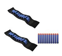 2 Wrist Bands+50 Dardi Proiettili Nerf Elite 7.2cm,Blu Schiuma Proiettile,Nerf Minecraft Martello Pistola Blasters Giocattolo per Bambini,Schiuma di Dardi Munizioni Ricarica Compatibili N-Strike Elite