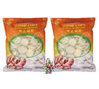 [ 2 x 1 kg ] SA GIANG cracker per gamberetti, non cotto/Kroepoek # Y2 + un piccolo ciondolo portafortuna gratuito