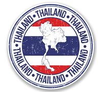 2 x 10 cm - Adesivo in vinile in Thailandia, bandiera per auto, iPad, computer portatile, da viaggio, bagaglio # 5165, 10 x 10 cm