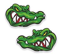2 x 10 cm coccodrillo Alligator Adesivo in vinile per computer portatile casco da bicicletta per auto Skate # 9197 - 10 cm largo x 6 cm High