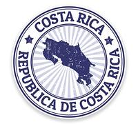 2 x 10 cm Costa Rica Bandiera Adesivo in vinile per computer portatile viaggio bagagli etichetta # 9295
