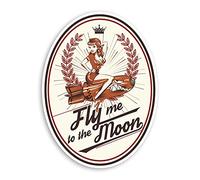 2 x 10 cm di altezza vintage Pin Up Girl adesivi in vinile - poster di guerra adesivo retrò #70054